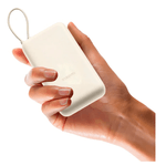 Power Bank Xiaomi 20000mAh 33W, carga rápida, hasta múltiples cargas, beige, ángulo frontal oblicuo