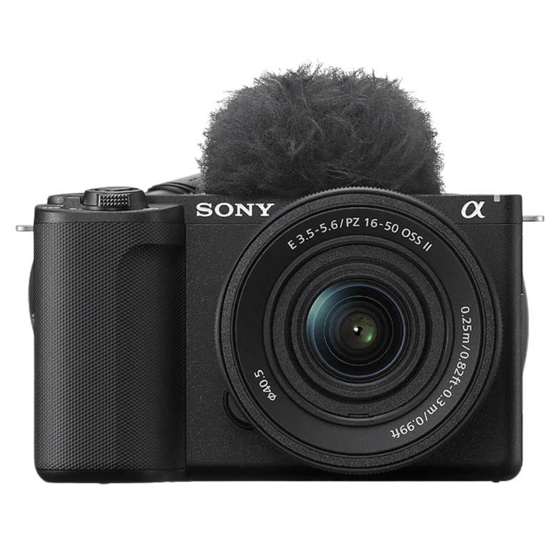 Cámara mirrorless Sony ZV-E10 II 26MP lente 16-50mm 4K negro vista frontal