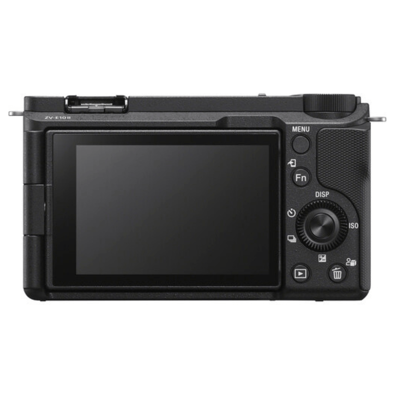Cámara mirrorless Sony ZV-E10 II 26MP lente 16-50mm 4K negro vista trasera
