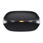Audífonos bluetooth True Wireless Hakii Link resistencia al agua IPX5 negro vista frontal estuche de carga cerrado