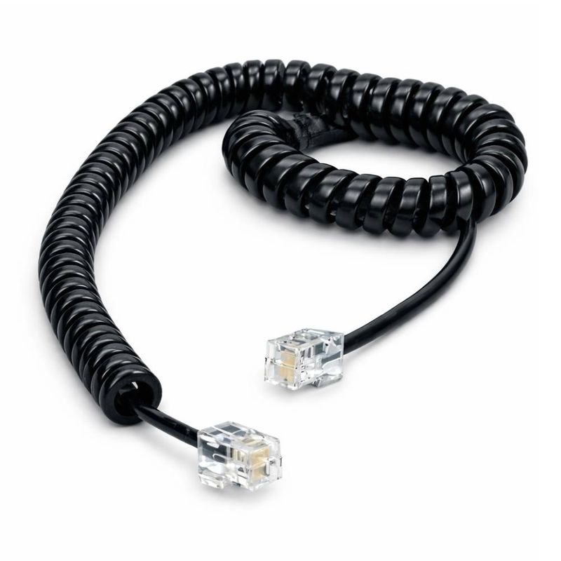 Cable para teléfono Ottoware Ottocatel RJ11 negro frontal
