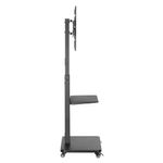 Rack pedestal Radioshack para TV 32 a 65 negro lateral
