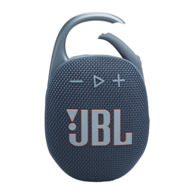Parlante bluetooth JBL Clip 5 7W resistente al agua IP67 azul vista frontal