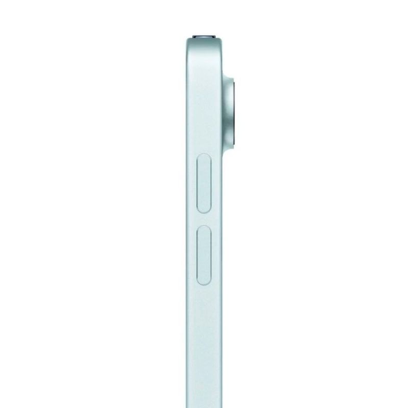 Tablet Apple iPad Air 11 pulgadas WiFi 7 alto rendimiento color azul vista lateral