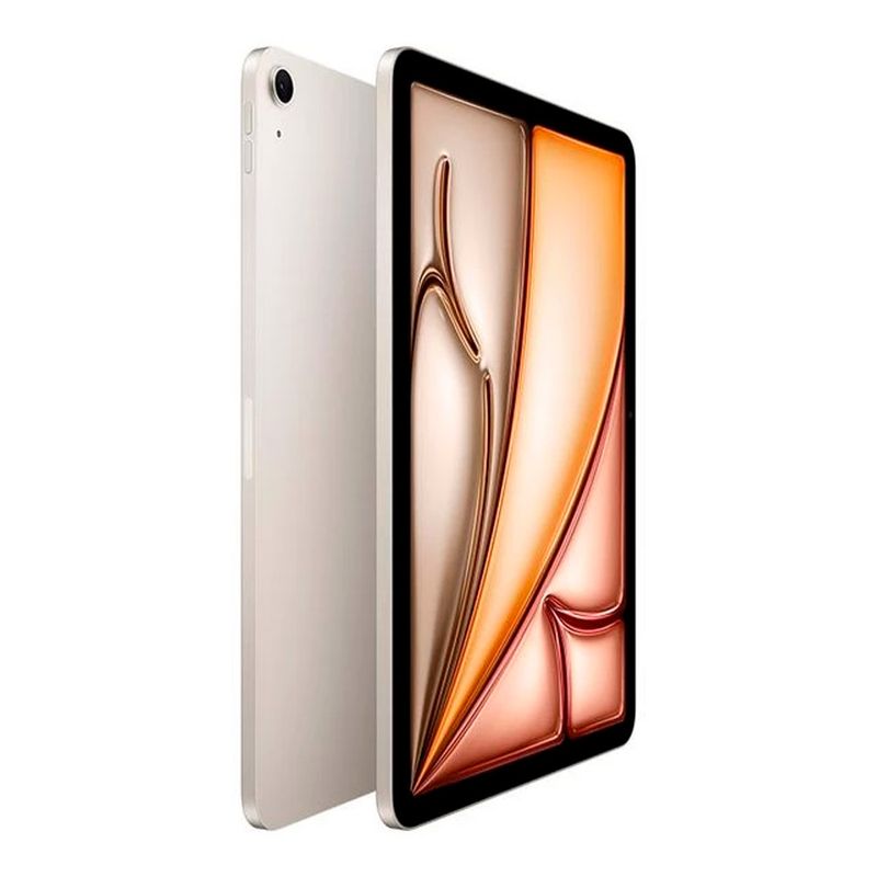 iPad Air Apple modelo M4 compatible Apple Pencil Magic Keyboard color starlight vista diagonal