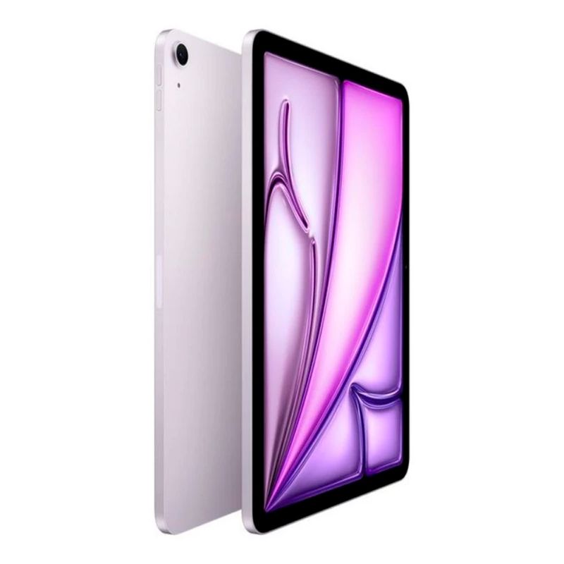 iPad Air Apple modelo M4 compatible Apple Pencil Magic Keyboard color purple vista diagonal