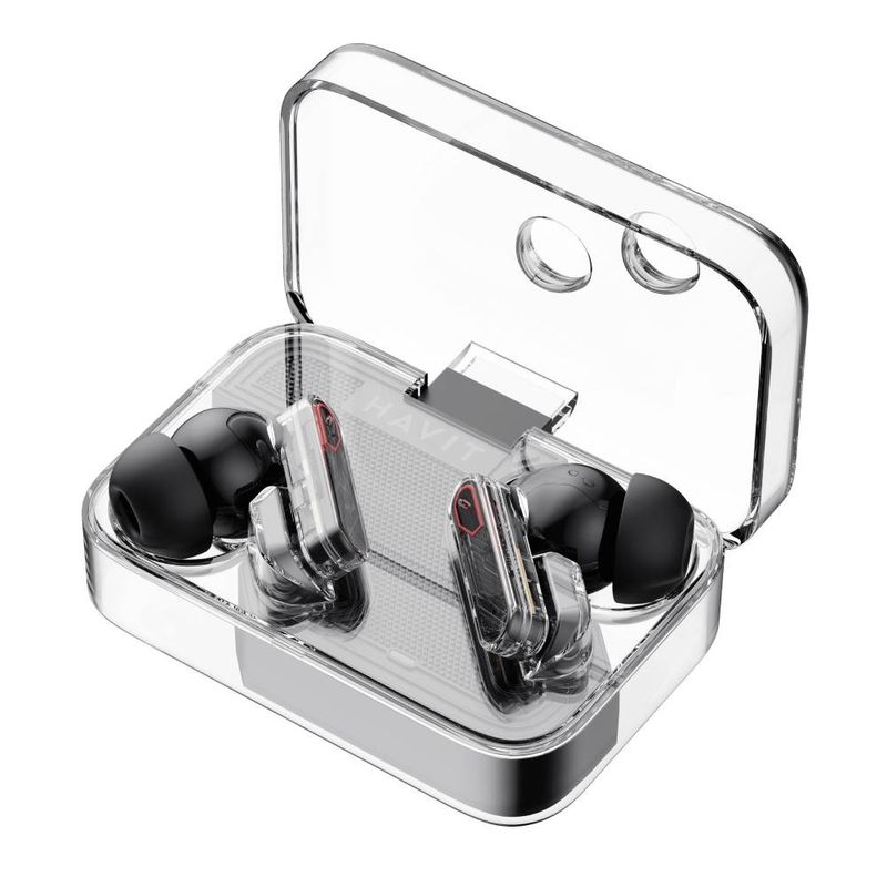 Audífonos Bluetooth True Wireless Decibel TW985 cancelación de ruido 40h oblicuo