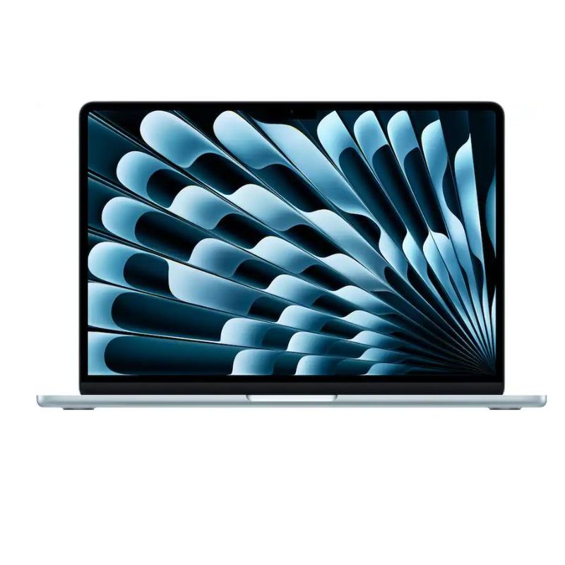 Laptop Apple MacBook Air modelo M5 pantalla 13.6 pulgadas Liquid Retina color sky blue vista frontal