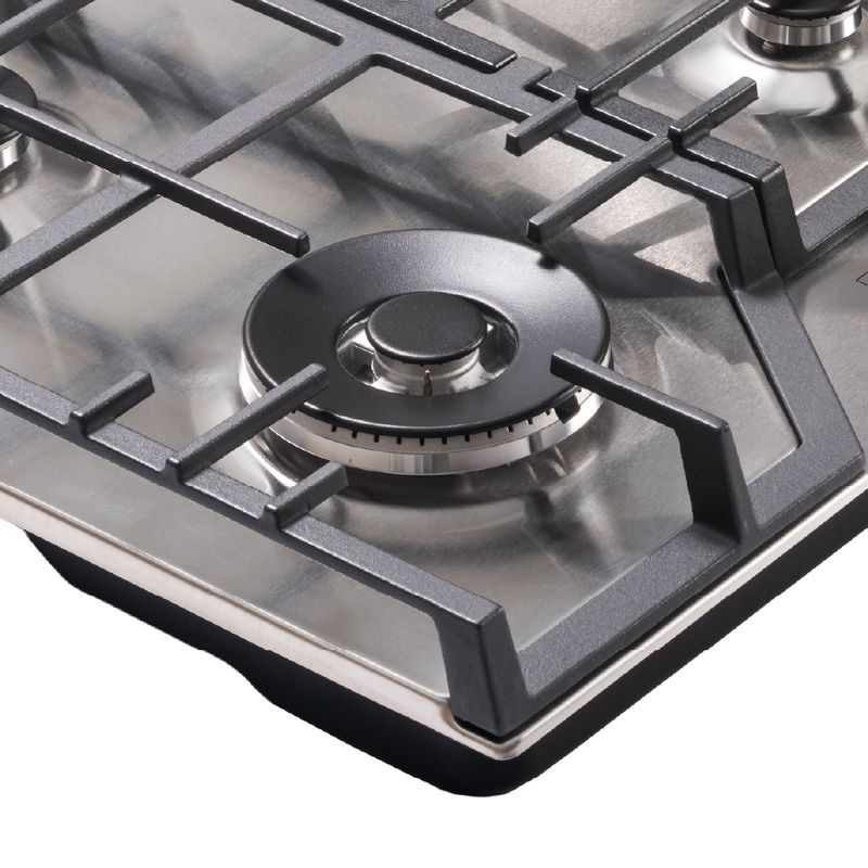 Encimera a gas SCollection 4 quemadores acero inoxidable especificaciones vista de hornilla
