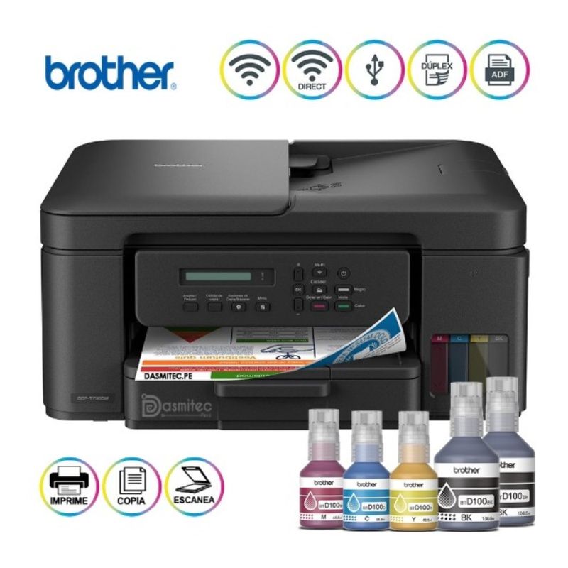 Impresora Brother DCP-T730DW Wi-Fi, dúplex, multifuncional especificaciones