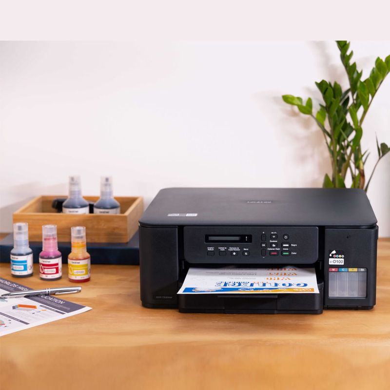 Impresora Brother DCP-T530DW Wi-Fi Dúplex InkBenefit frontal contexto
