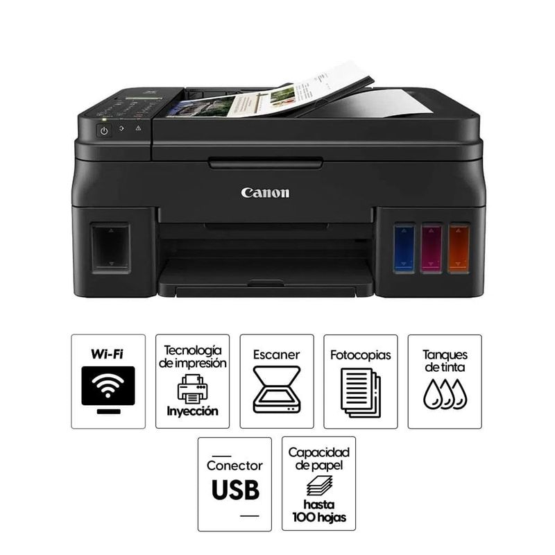 Canon Pixma G4110 multifunción ADF wifi reemp. especifiaciones