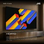 Smart TV JVC 50 pulgadas QLED Google TV modelo LT-50KM758 color negro