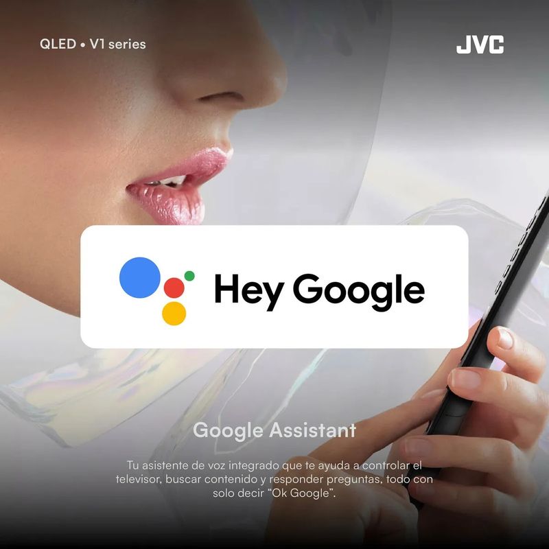 Smart TV JVC 50 pulgadas QLED Google TV modelo LT-50KM758 color negro
