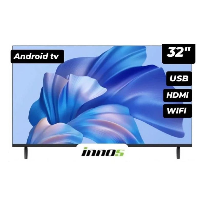 Smart TV INNOS 32" HD Android TV Wi-Fi S3201KU 2025 FRONTAL
