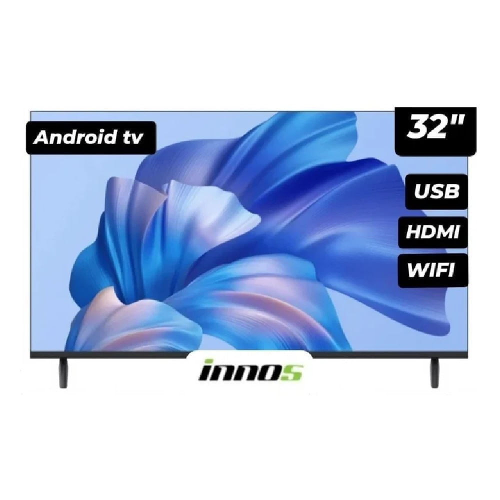 Smart TV INNOS 32"" HD LED, Android TV integrado, Wi-Fi, S3201KU, 2025