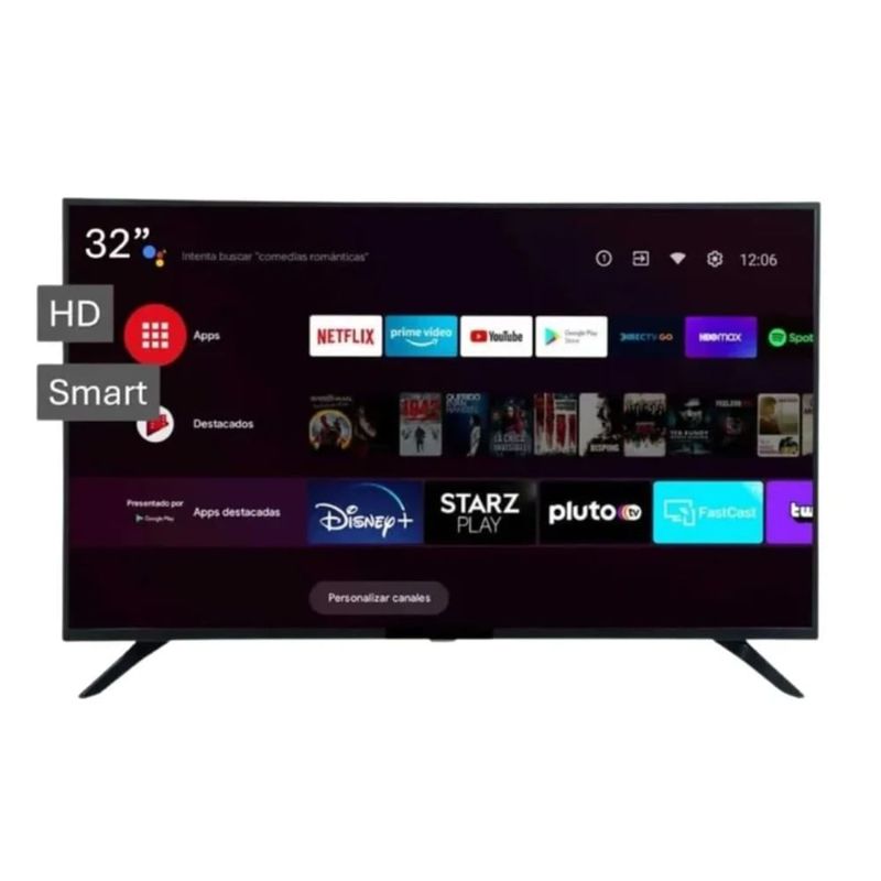 Smart TV INNOS 32" HD Android TV Wi-Fi S3201KU 2025 FRONTAL TAMAÑO
