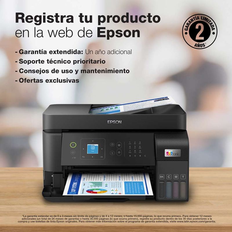 Impresora multifuncional Epson EcoTank L5590 Wi-Fi tinta registro marca