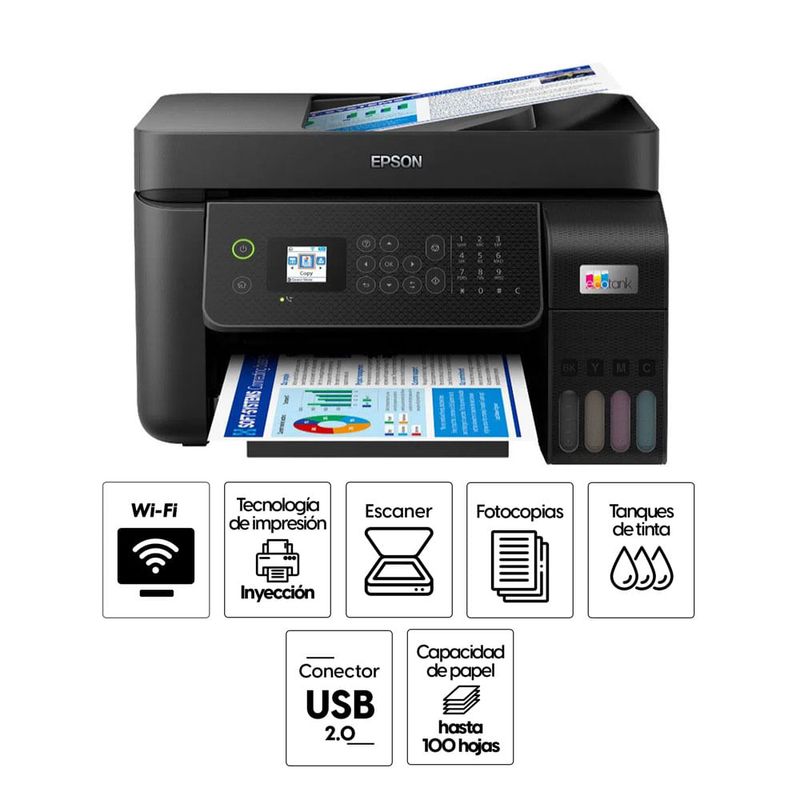 Epson Ecotank L5290 inalámbrica multifuncional wi fi especificaciones