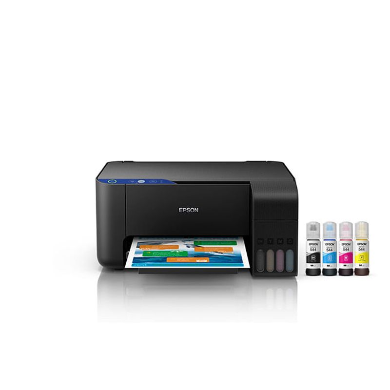 Impresora multifuncional Epson EcoTank L3110 USB frontal tintas