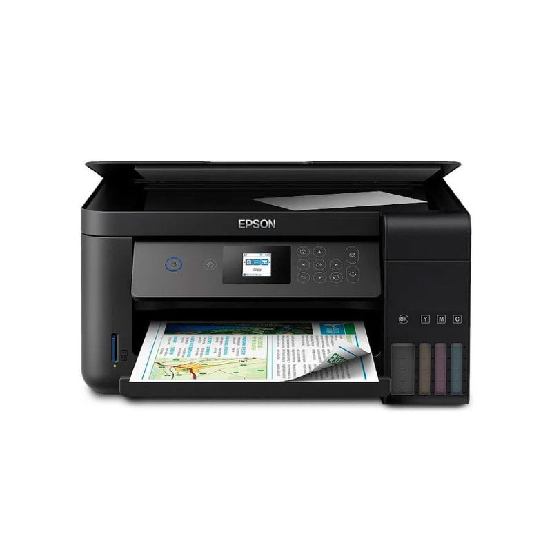 Impresora multifuncional Epson EcoTank L4160 Wi-Fi negro frontal