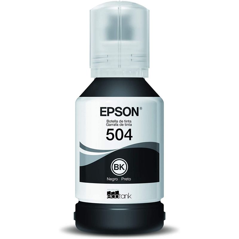 Tinta Epson T504120 negro rinde hasta 7000 páginas Frontal