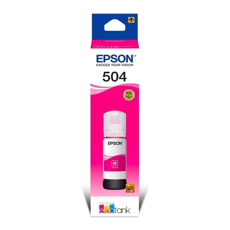 Tinta Epson T504320 magenta rinde hasta 7500 páginas Frontal