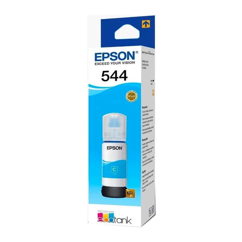 Tinta Epson T544220 cyan rinde hasta 7500 páginas Frontal