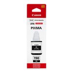 Botella tinta Canon GI190 negro rinde 7000 páginas frontal empaque