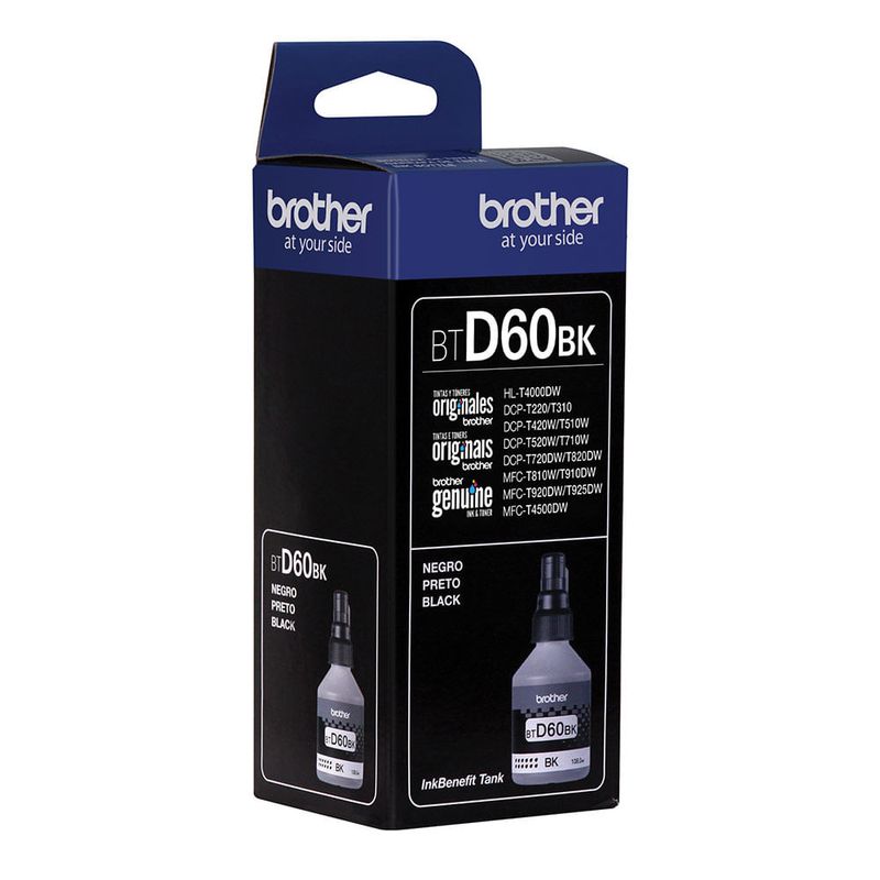Brother BTD60BK tinta negra 6500 páginas oblicuo empaque
