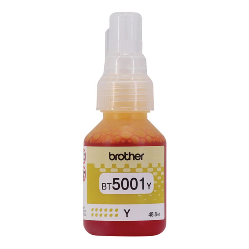Tinta Brother BT5001Y amarillo 5000 pág frontal tinta