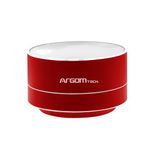 Parlante bluetooth ArgomTech Cyclone hasta 8 horas de reproducción rojo vista frontal
