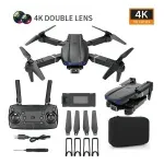 Mini dron E99 MAX HD plegable negro