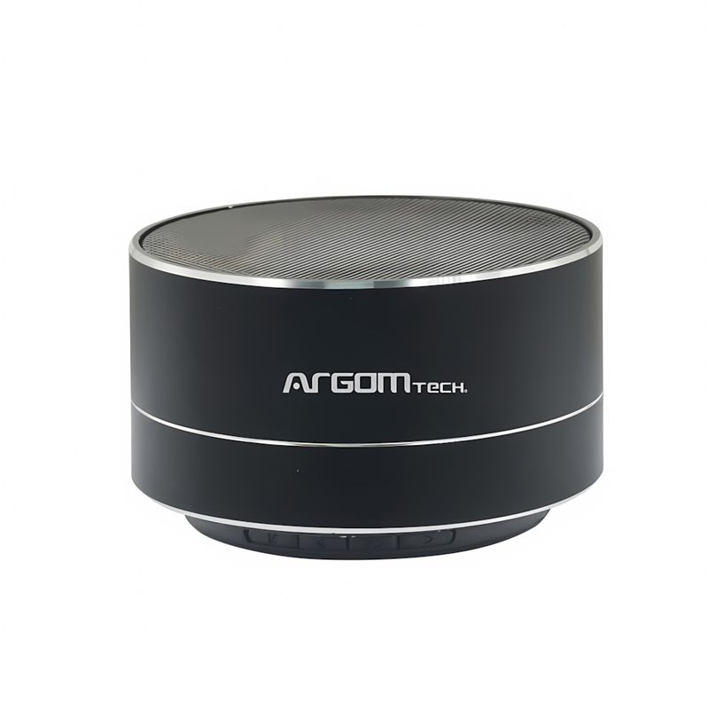 Parlante bluetooth ArgomTech Cyclone 3W hasta 8 horas de reproducción negro vista frontal