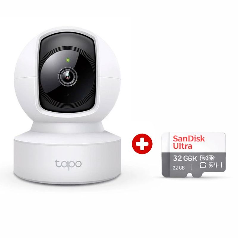 Cámara de seguridad TP-Link modelo Tapo C202 interior Full HD 1080p WiFi 360° color blanco vista frontal