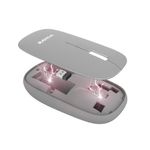 Mouse inalámbrico Coolbox Teraware 2.4G mediante receptor USB 1200 DPI multicolor vista explotada tapas intercambiables y componentes internos