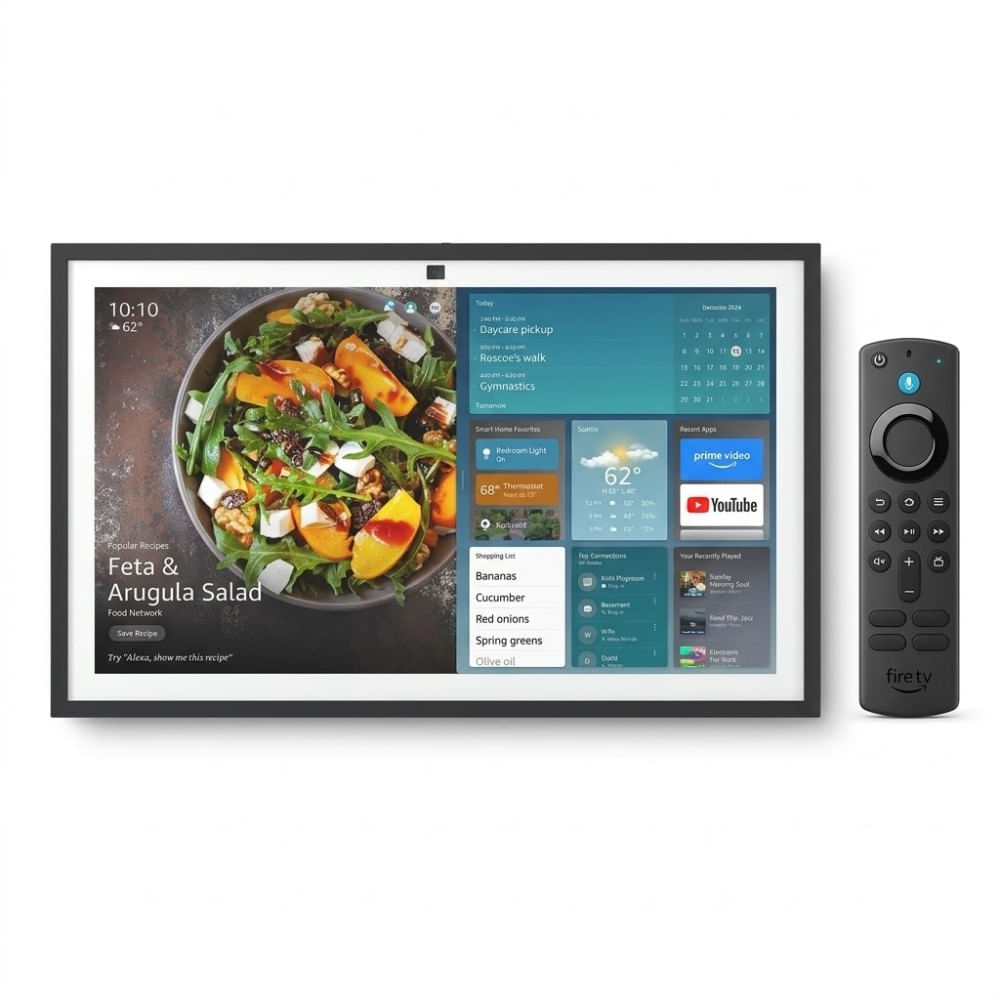 Pantalla inteligente Amazon Echo Show 21, 21"" FHD, control de voz, Alexa, control táctil, cámara 13MP, negro