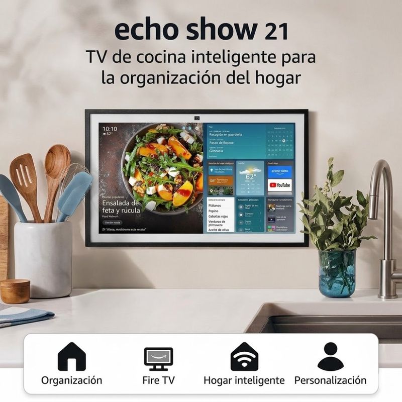 Amazon Echo Show 21 21" FHD Alexa pantalla inteligente negro beneficios