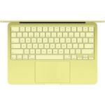 MacBook Neo Apple pantalla 13 pulgadas y cámara FaceTime HD color citrus vista superior