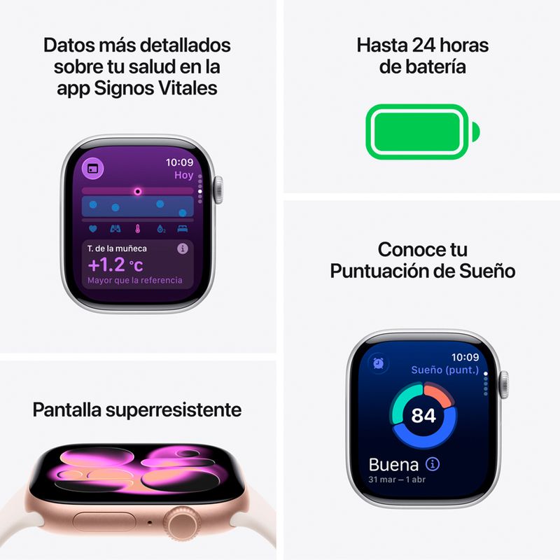 Apple Watch Serie 11 42mm OLED 24h gris espacial caracteristicas