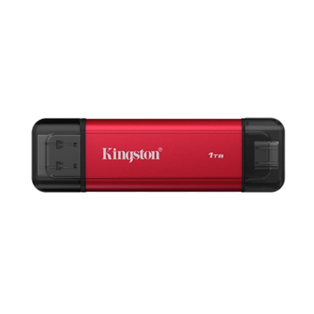 SSD externo Kingston SPSD 1 TB, Dual USB-A/C, USB 3.2, Gen 2, hasta 1050MB/s, rojo
