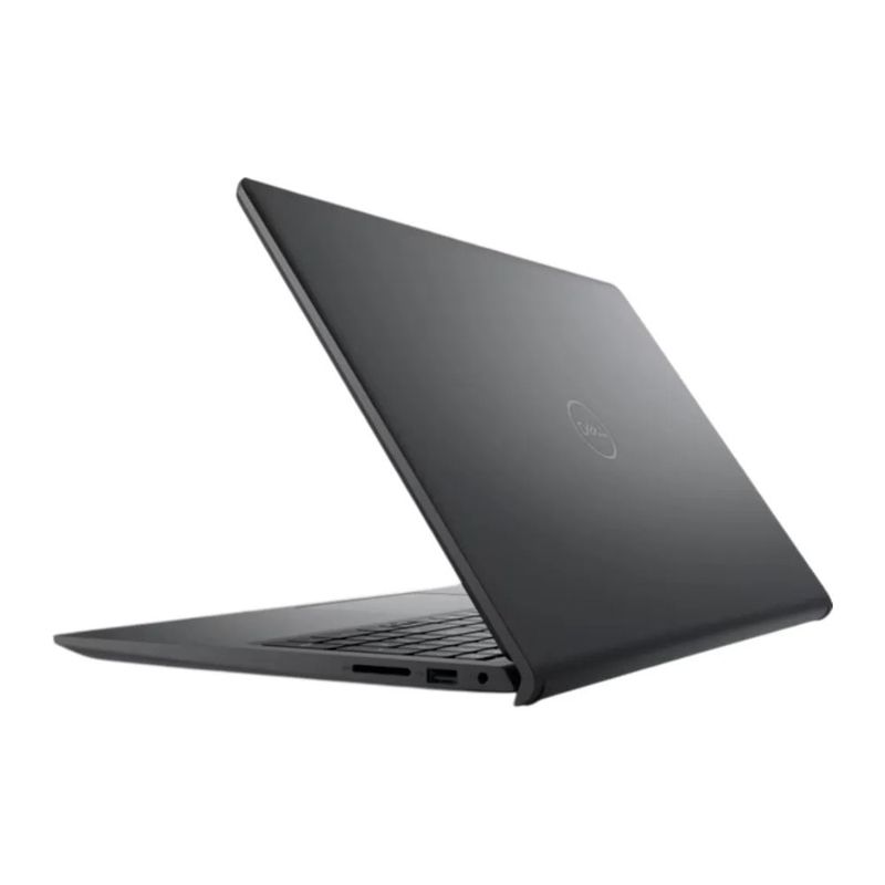 Laptop Dell 15.6" Intel Core i5 8GB RAM 512GB SSD negro vista lateral oblicua abierta