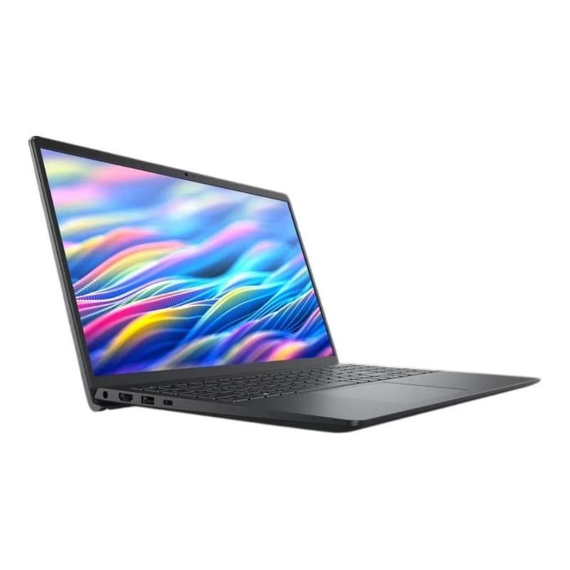 Laptop Dell 15.6" Intel Core i5 8GB RAM 512GB SSD negro vista vista en ángulo lateral abierta
