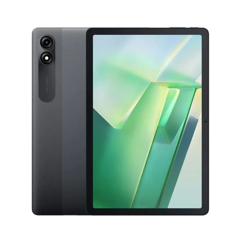 Tablet Blackview Tab 9 WiFi 11" FHD batería 8200mAh 256GB gris vista frontal y posterior