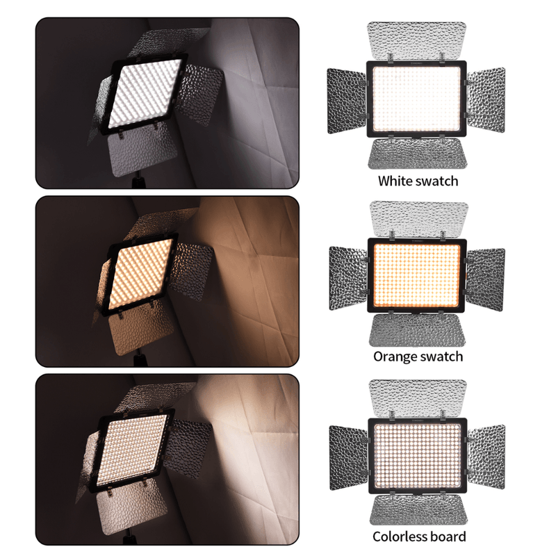 Panel LED Yongnuo YN300III con control remoto y soporte color negro vista superior