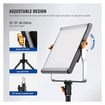 Kit de iluminación Neewer modelo NL480 2 paneles LED bicolor con trípodes color negro vista frontal