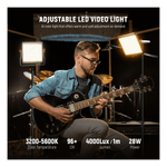 Kit iluminación Neewer NL480 en uso fotografía y video estudio color negro