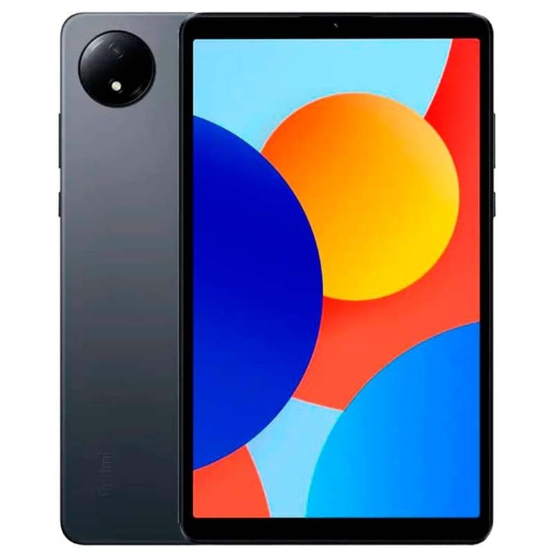Tablet Xiaomi Redmi Pad SE 8.7" 128GB 4GB RAM batería 6650mAh gris vista frontal y dorsal