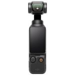 Cámara DJI Pocket 3 con estabilización 3 ejes y pantalla rotativa color negro vista lateral