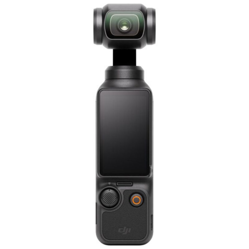 Cámara DJI Pocket 3 con estabilización 3 ejes y pantalla rotativa color negro vista lateral